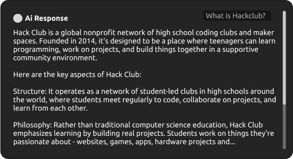 Ask Anything Feature